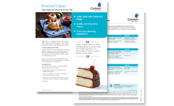 Pristine cakes sell sheet